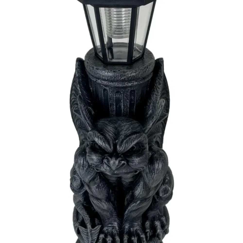 Gothic Guardian Gargoyle LED Solar Light - 20 inches